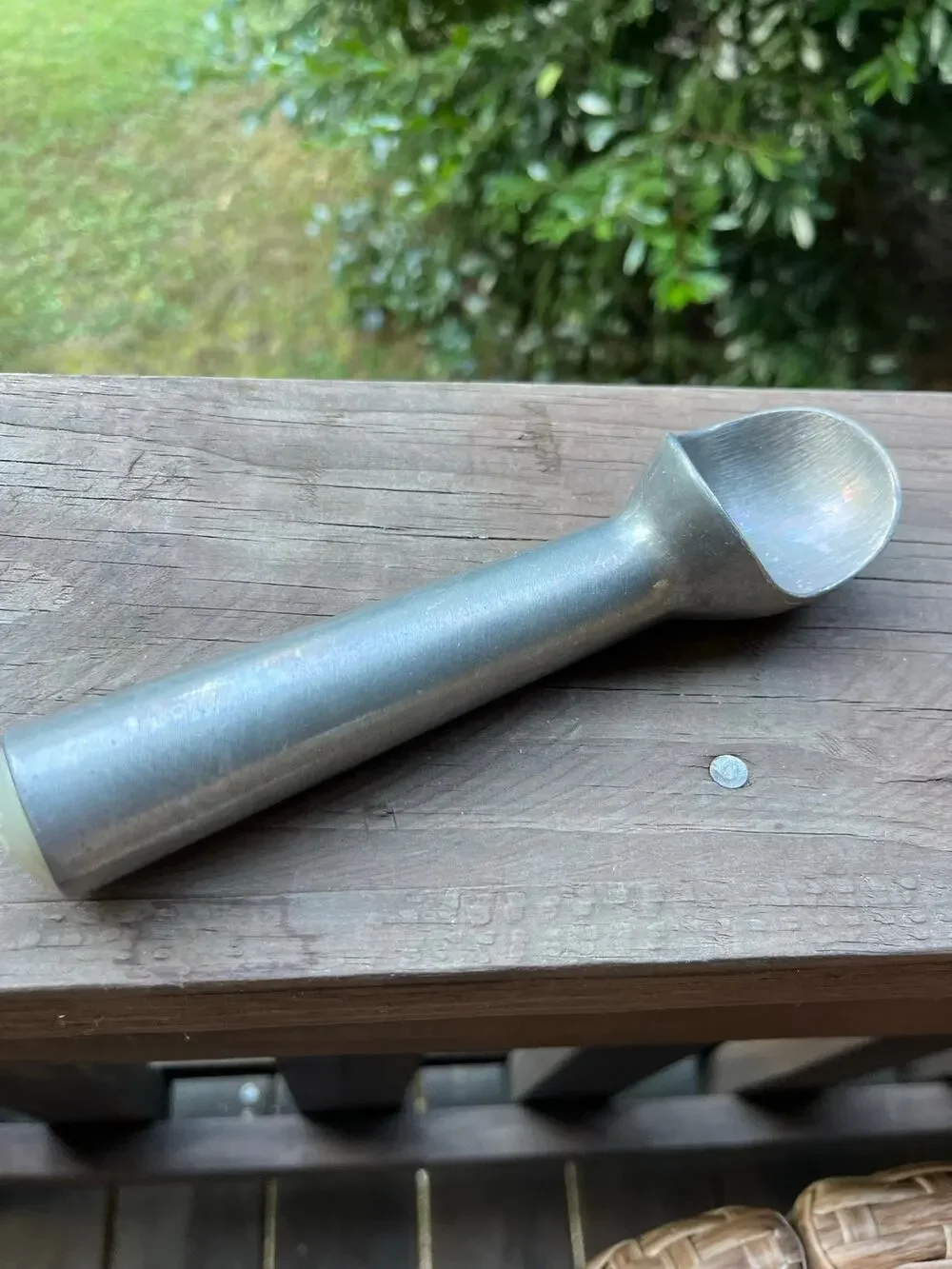 Pampered Chef Aluminum Ice Cream Scoop Water-Filled Handle Vintage Kitchen 7in